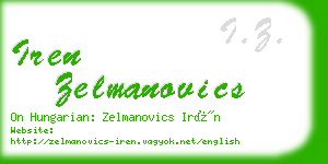 iren zelmanovics business card